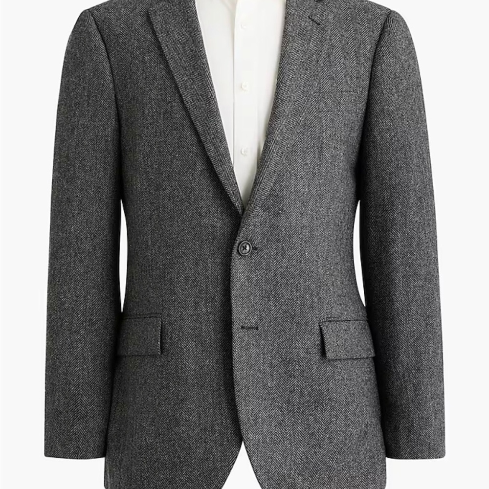 J.Crew Thompson Herringbone Slim Fit Suit 42L, 35 x 32